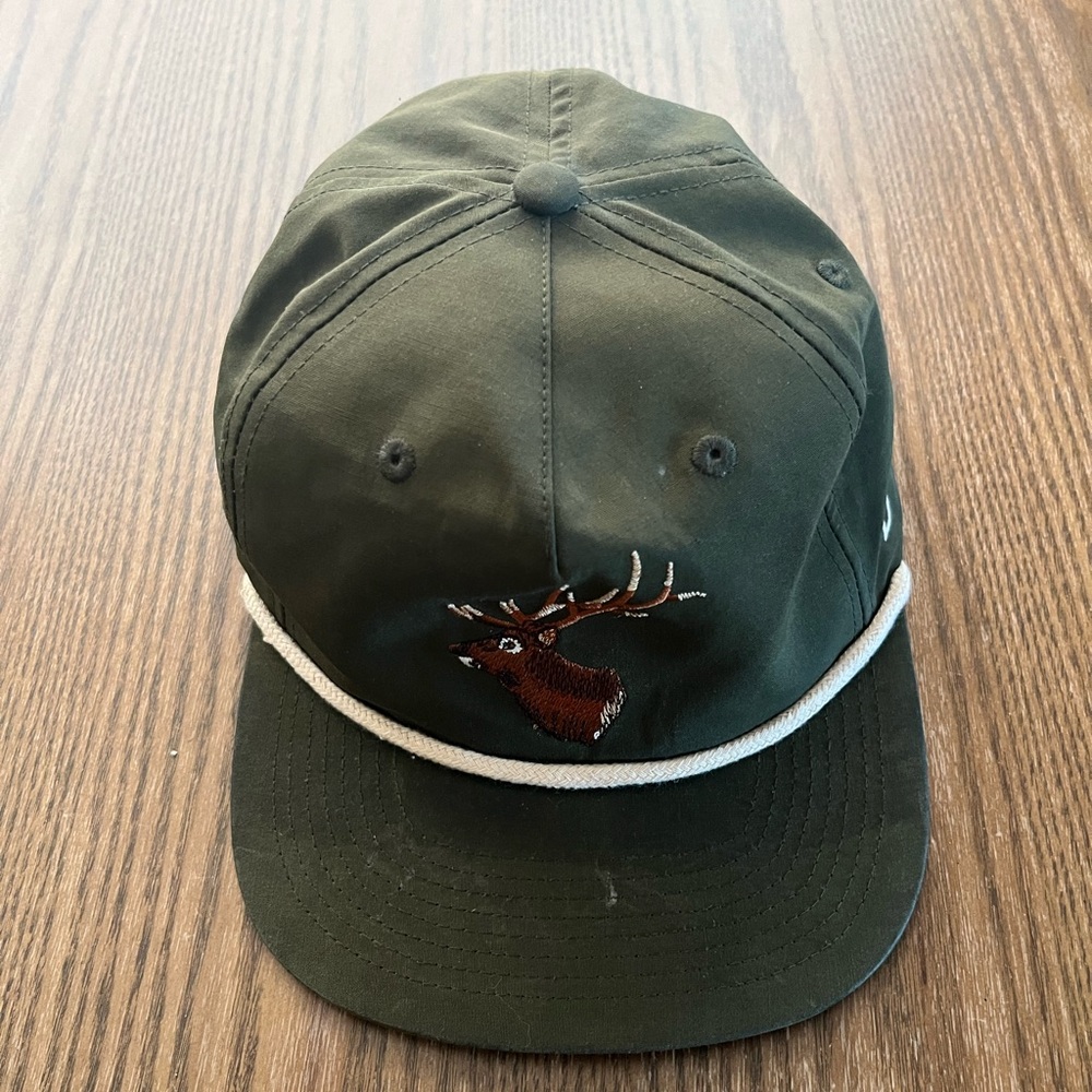 Duck Camp Deer/Buck Snapback Rope Hat One Size Embroidered Outdoor Brown